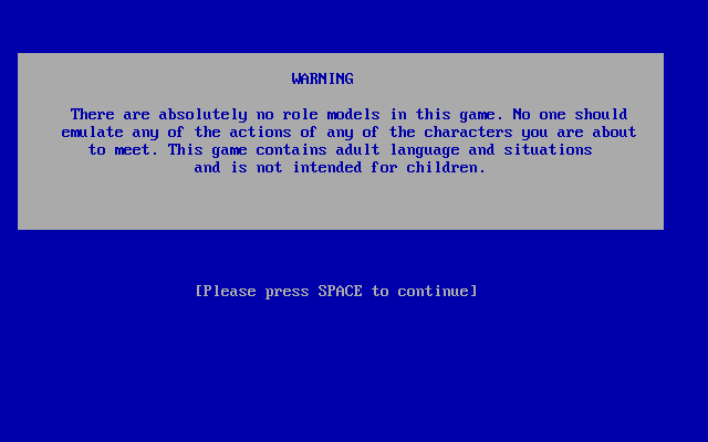 Title screen of Chicks Dig Jerks