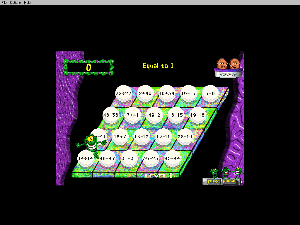 Gameplay of Math Munchers Deluxe