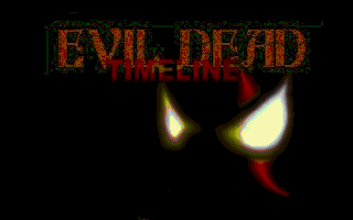 Title screen of Evil Dead Timeline