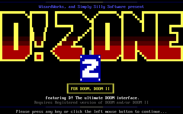 Title screen of D!Zone 2