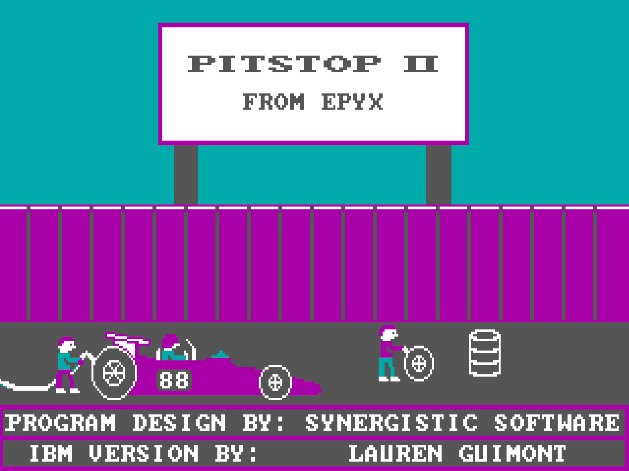 Title screen of Pitstop II
