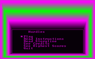 Title screen of Hurdles
