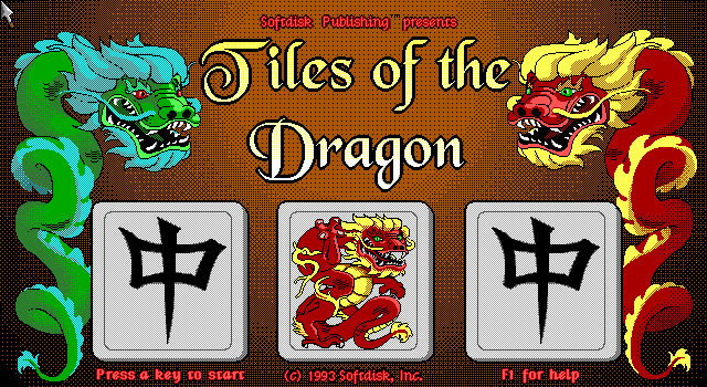 Title screen of Tiles of the Dragon