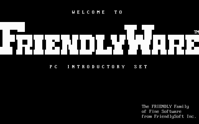 Title screen of FriendlyWare PC Introductory Set