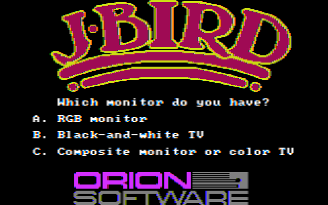 Title screen of J-Bird