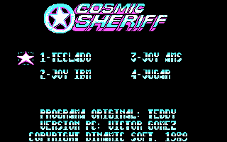 Title screen of Cosmic Sheriff