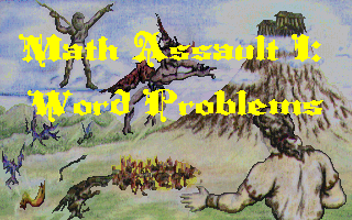 Title screen of Math Assault I Word Problems