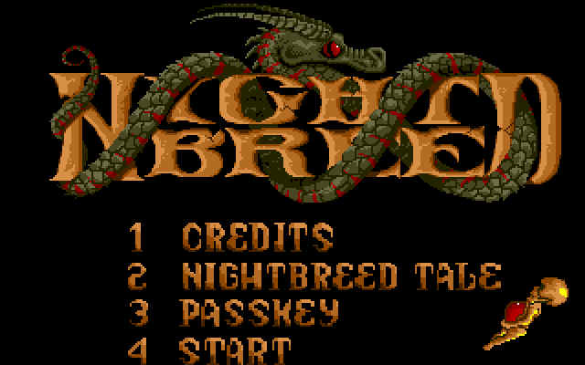 Title screen of Clive Barker's Nightbreed: The Action Game