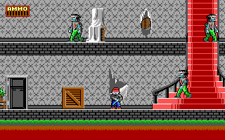 Gameplay of Dangerous Dave in the Haunted Mansion