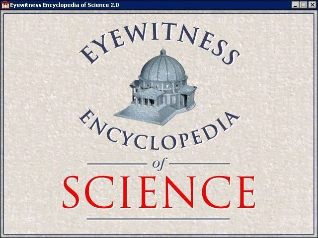 Title screen of EyeWitness Encyclopedia of Science 2.0