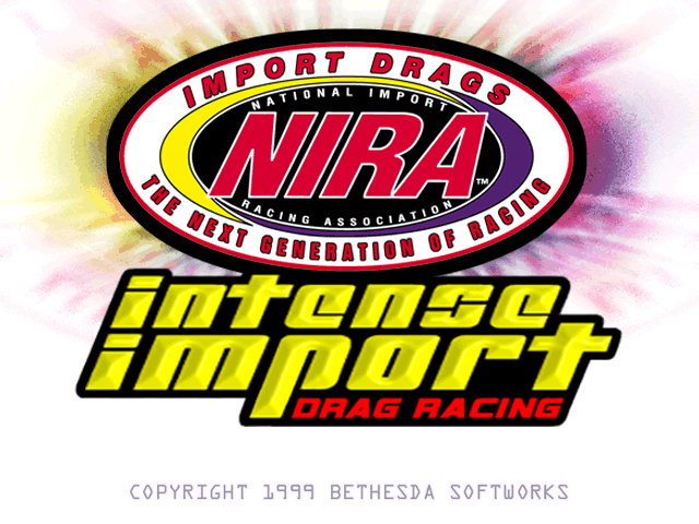 Title screen of NIRA: Intense Import Drag Racing