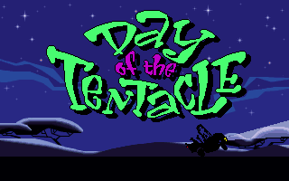 Title screen of Maniac Mansion: Day of the Tentacle
