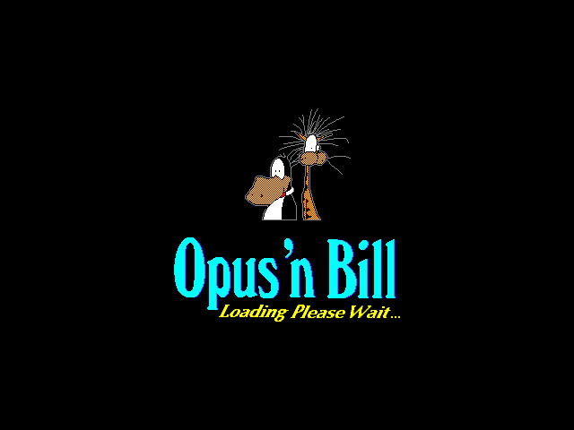 Title screen of Opus 'n Bill Brain Saver
