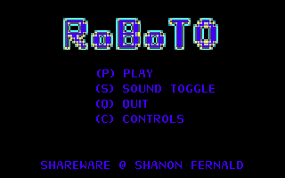 Title screen of Roboto