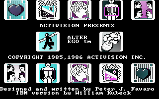Title screen of Alter Ego