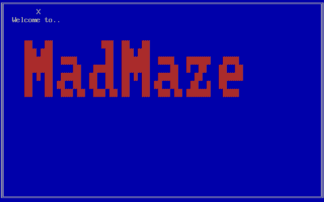 Title screen of MadMaze