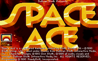 Title screen of Space Ace
