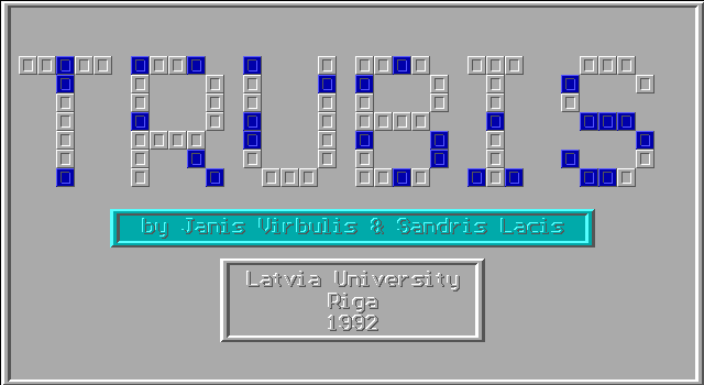 Title screen of Trubis