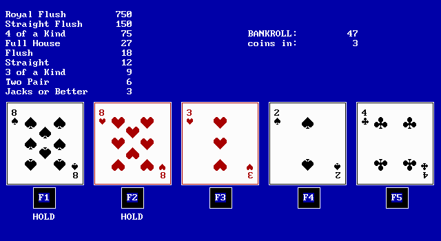 Gameplay of The Las Vegas EGA Casino (Version 2.0)