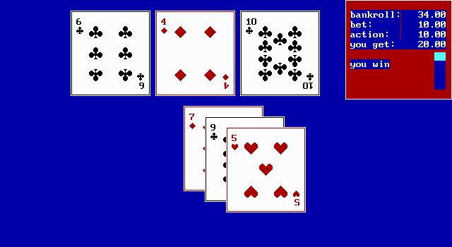 Gameplay of The Las Vegas EGA Casino (Version 2.0)