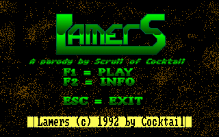 Title screen of Lamers