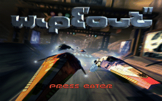 Title screen of WipEout (1995)