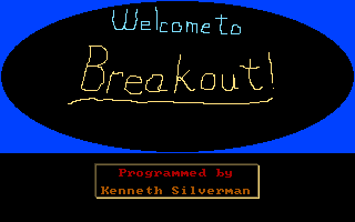 Title screen of Breakout (1991)