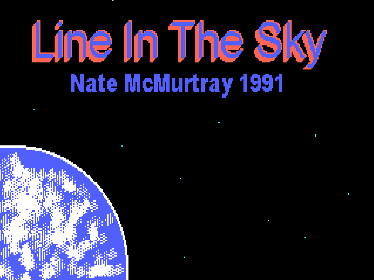 Title screen of Line in the Sky