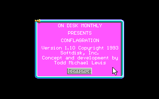 Title screen of Conflagration