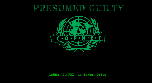 Title screen of Presumed Guilty!