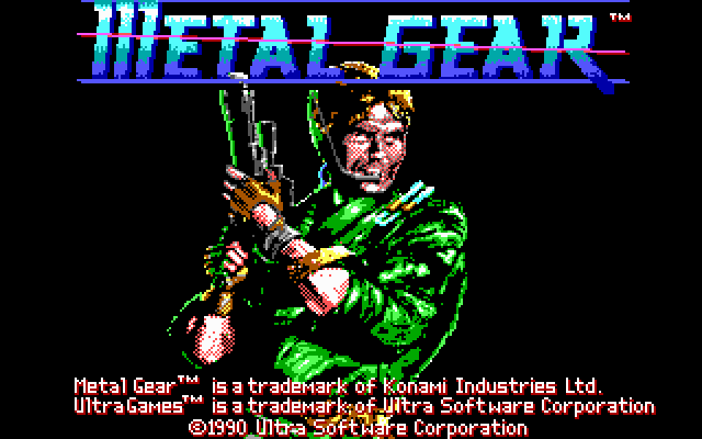 Title screen of Metal Gear