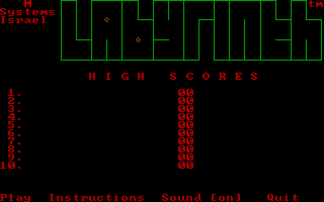 Title screen of Labyrinth (1987)
