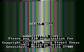 Title screen of Berlin Wall