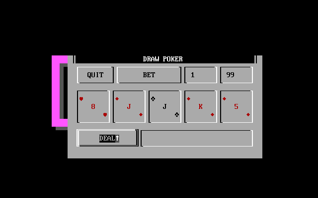 Gameplay of Draw Poker (1993)