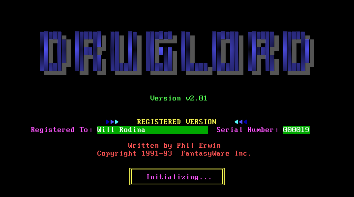 Title screen of Druglord