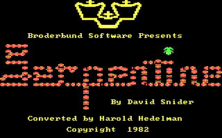 Title screen of Serpentine