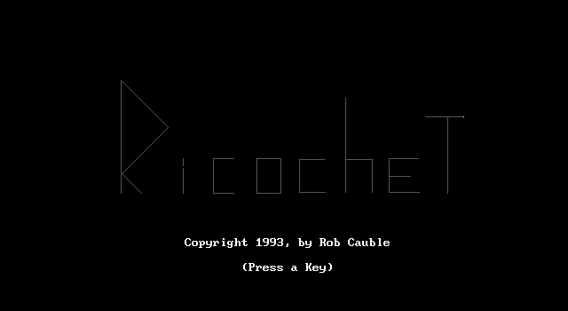 Title screen of Ricochet