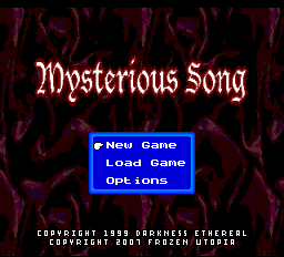 Title screen of Mysterious Song