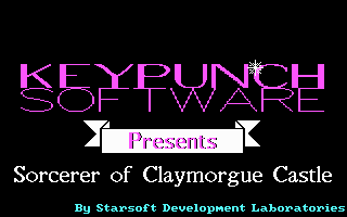 Title screen of Sorcerer of Claymorgue Castle