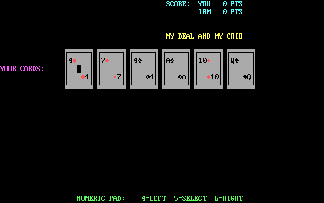 Gameplay of Cribbage (1982)