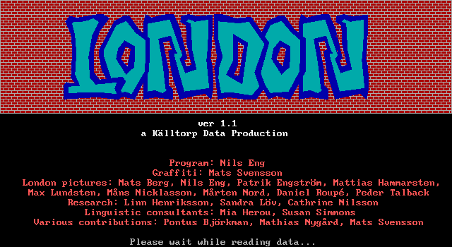 Title screen of London