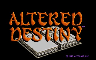 Title screen of Altered Destiny