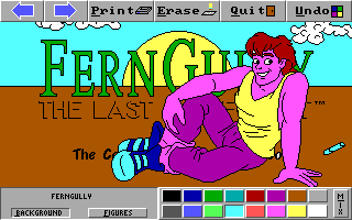 Gameplay of Fern Gully: The Last Rainforest Computerized Coloring Book