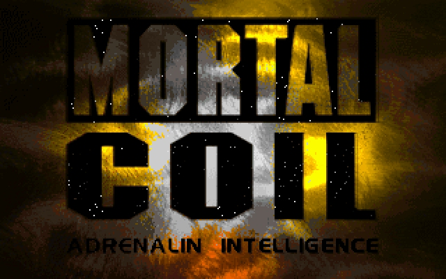 Title screen of Mortal Coil: Adrenalin Intelligence