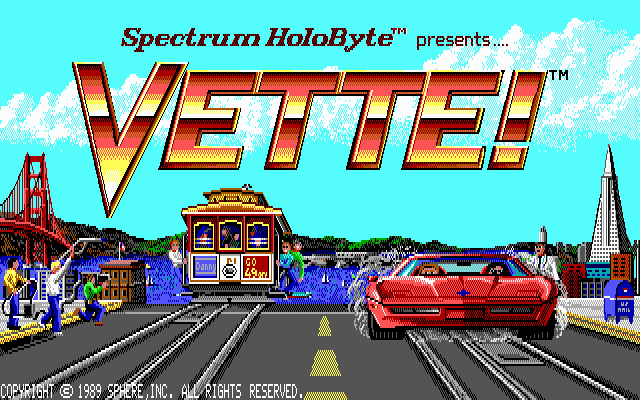 Title screen of Vette!