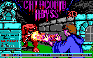 Title screen of The Catacomb Abyss