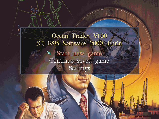 Title screen of Ocean Trader