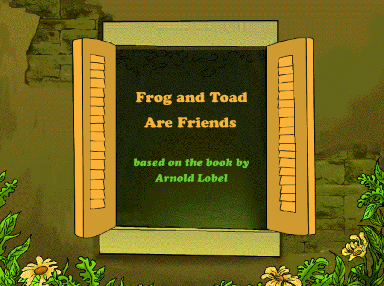 Title screen of Frog and Toad Are Friends