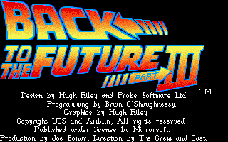 Title screen of Back to the Future Part III