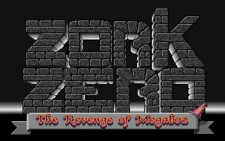 Title screen of Zork Zero: The Revenge of Megaboz